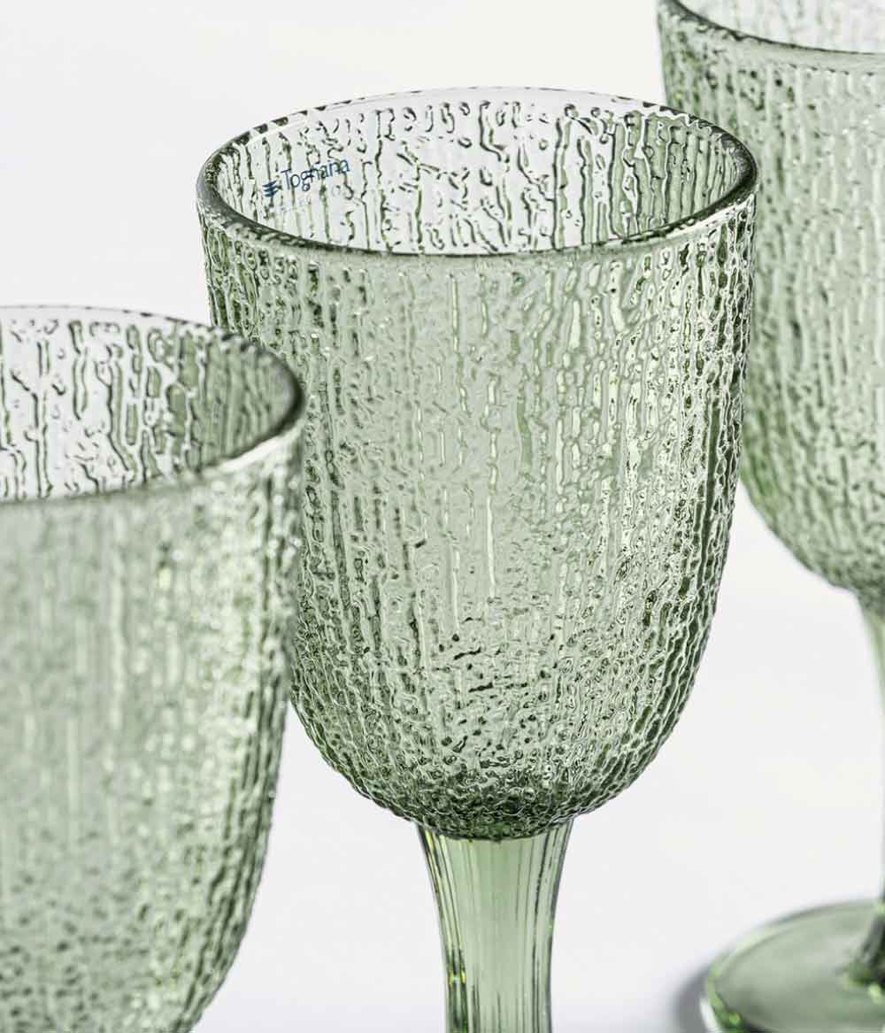 Set de 6 copas y vasos cristal verde vintage Gloss - Konzept Store®