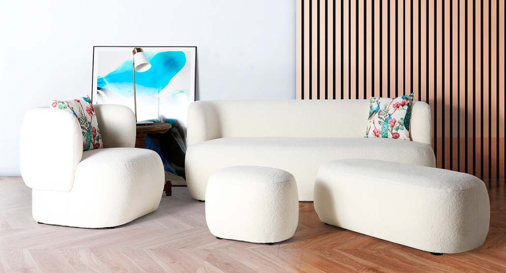 Tejido bouclé la última tendencia en tapizado de muebles konzept Store